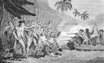 The Death of Captain James Cook on February 14, 1779 by Unbekannt