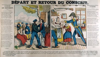 The Departure and Return of the Conscript, 19th century by Unbekannt