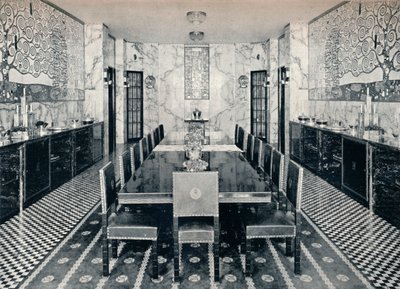 The Dining Room of the Stoclet Palace, Brussels, Belgium by Unbekannt