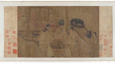 The Double Screen: Emperor Li Jing Watching His Brothers Play Weiqi by Unbekannt