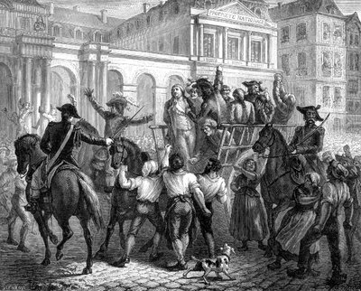 The Duke of Orleans on the Way to the Guillotine, Paris by Unbekannt