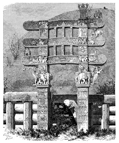 The East Gate of the Sanchi Tope, India by Unbekannt