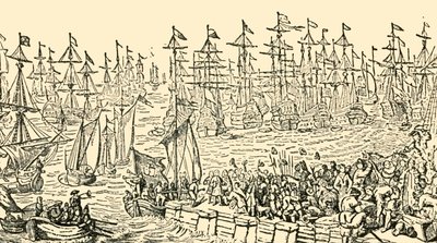 The Embarkation of William of Orange from Holland for England, 1688 by Unbekannt
