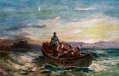 The Escape of Mary Queen of Scots from Loch Leven Castle, 19th century, c1920 by Unbekannt