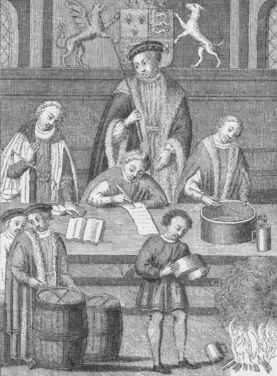 The Exchequer in the time of Henry VII by Unbekannt