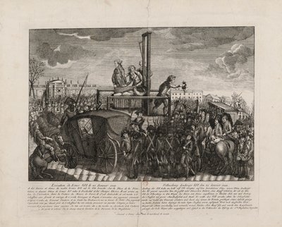 The Execution of Louis XVI on the Place de la Revolution by Unbekannt