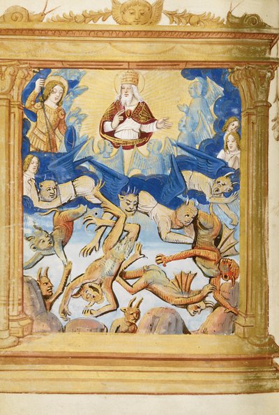 The Fall of Lucifer. From Book of Hours, c. 1500 by Unbekannt
