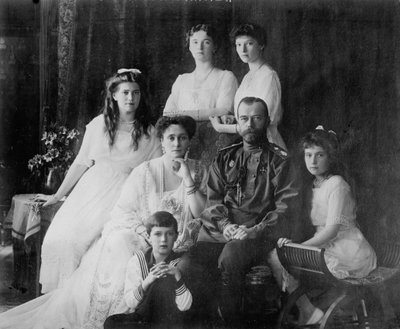The Family of Tsar Nicholas II of Russia by Unbekannt