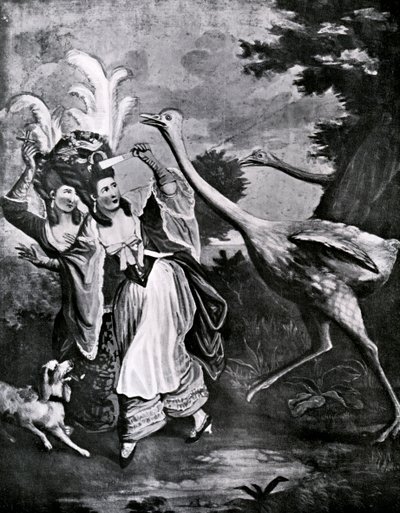 The Feathered Fair in a Fright, 18th century by Unbekannt
