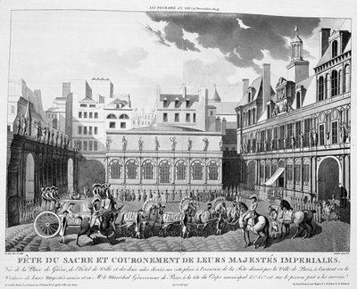 The Festivities of the Coronation, Paris, 2nd December 1804 by Unbekannt