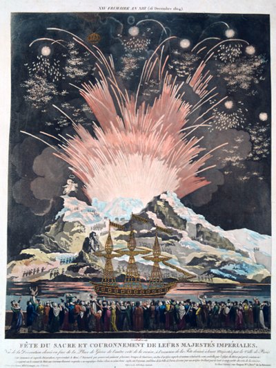The Festivities of the Coronation, Paris, 2nd December 1804 by Unbekannt