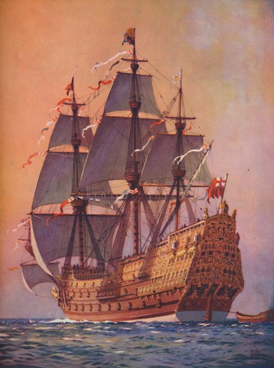 The Finest Man-of-War of Her Time, the Sovereign of the Seas marked an important stage in the development by Unbekannt