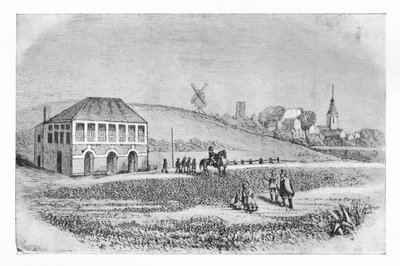 The First Grand Stand at Newmarket by Unbekannt