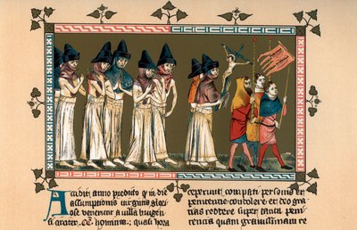 The Flagellants at Doornik in 1349 by Unbekannt