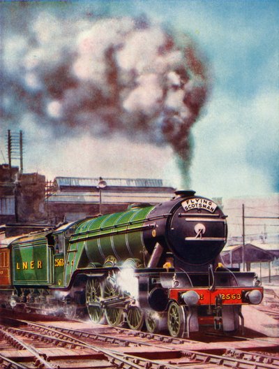 The Flying Scotsman Leaving Kings Cross Station, 1935-36 by Unbekannt