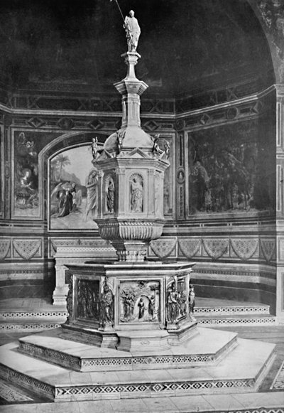 The Font in the Church of San Giovanni, Siena by Unbekannt