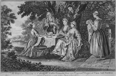 The Fortune Teller on Casting the Coffee Grounds, from an Original Design at Vaux-hall by Unbekannt