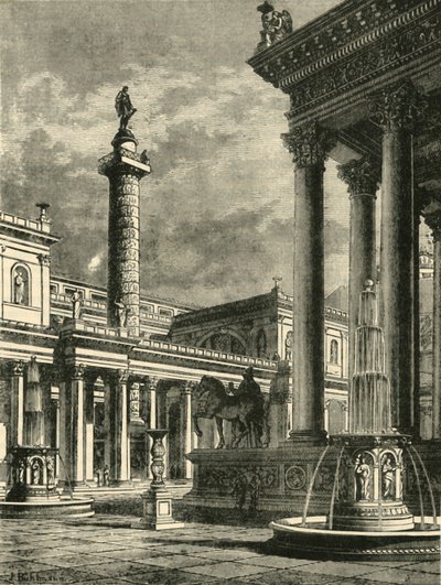 The Forum and Column of Trajan (restoration) by Unbekannt