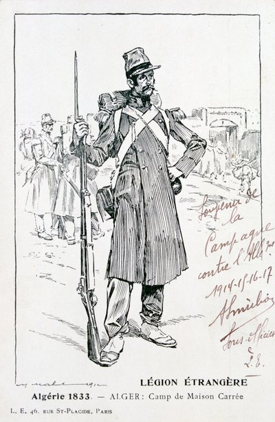 The French Foreign Legion, Maison Carrée, Algeria by Unbekannt