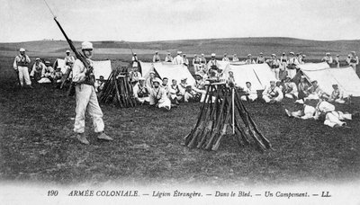 The French Foreign Legion in Their Camp by Unbekannt