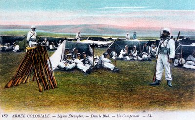 The French Foreign Legion in Their Camp by Unbekannt
