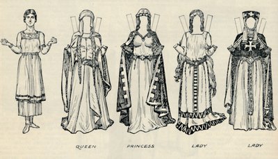 The Gallery of British Costume: Types of Dress in Early Plantagenet Times, c1934 by Unbekannt