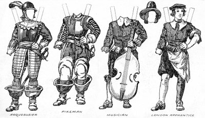 The Gallery of Historic Costume: Some Dresses of Cavaliers and Roundheads, c1934 by Unbekannt