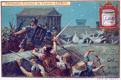 The Geese of the Capital, Liebig Continental Trade Card by Unbekannt