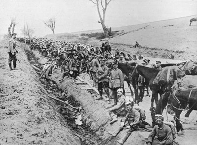 The German Advance through Galicia: A Bivouac of Troops by the Roadside by Unbekannt