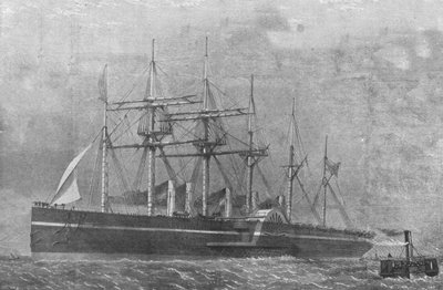 The Great Eastern, 1860: The Vessel leaving Southampton on her First Voyage, June 17, 1901 by Unbekannt