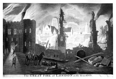 The Great Fire of London in the Year 1666 by Unbekannt