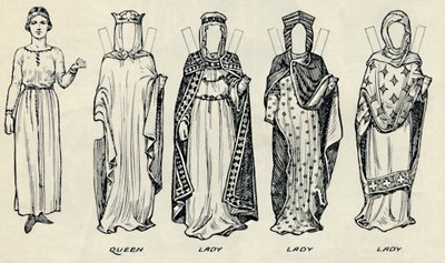 The Great Gallery of British Costume: Varied Dresses Worn in Norman Times (c. 1934) by Unbekannt