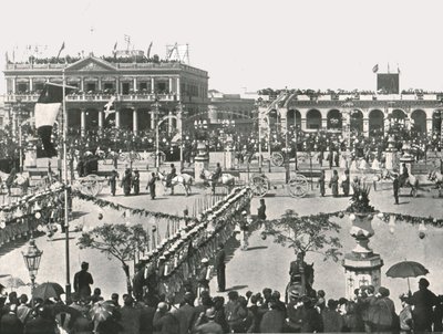 The Great Square on a Fete Day, Montevideo, Uruguay, 1895 by Unbekannt
