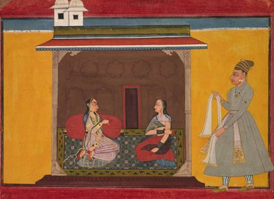 The Heroine Who is Faithfully Loved: Leaf from a Rasamanjari, c. 1710 by Unbekannt