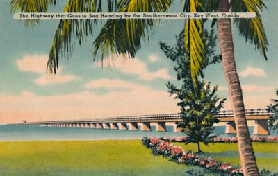 The Highway that Goes to Sea Heading for the Southernmost City, Key West, Florida by Unbekannt