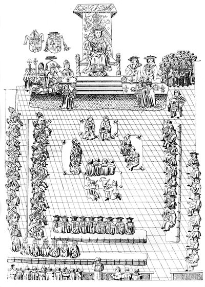 The House of Peers, with Henry VIII on the Throne, 16th century by Unbekannt