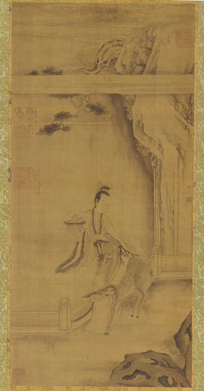 The Immortal Ma Gu with a Deer by Unbekannt