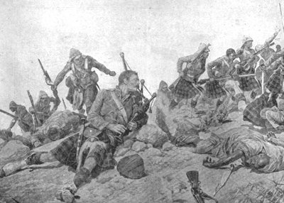 The Indian Frontier War, 1897: The storming of the Dargai Ridge by the Gordon Highlanders, October by Unbekannt