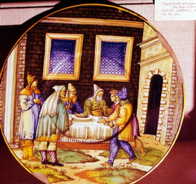 The Institution of Passover, Italian Earthenware plate from Urbino, c1540-1545 by Unbekannt