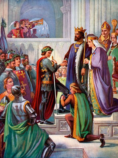 The Investiture of the Black Prince as a Knight of the Garter by Unbekannt