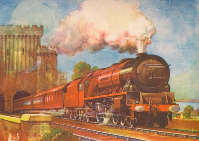 The Irish Mail, L.M.S., Passing Over Conway Bridge by Unbekannt