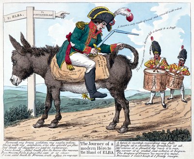 The Journey of a Modern Hero, to the Island of Elba, 1814 by Unbekannt