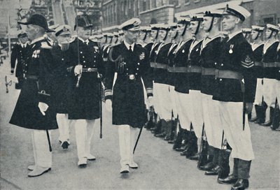 The King Opening The Navy Week at Portsmouth, c1935-1937 by Unbekannt