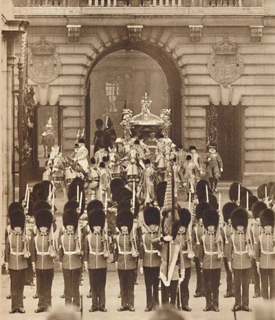 The King and Queen Leave the Palace for their Coronation by Unbekannt