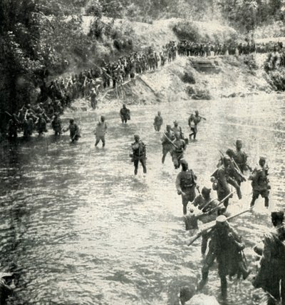 The Kings African Rifles Crossing The Ruwu River, German East Africa, 1919 by Unbekannt