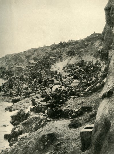 The Landing at Suvla Bay, Gallipoli Peninsula, First World War, 1915 by Unbekannt
