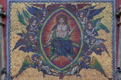 The Last Judgment, La Golden Gate of the St. Vitus Cathedral Wenceslas and Adalbert, Prague, Czech Republic by Unbekannt