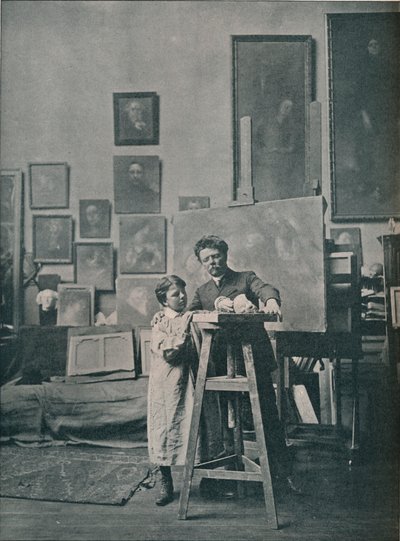 The Late Eugene Carriere in His Studio by Unbekannt