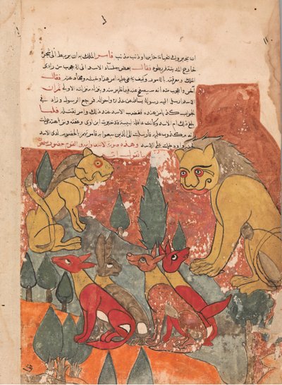 The Lioness Advises Her Son, Folio from a Kalila wa Dimna by Unbekannt