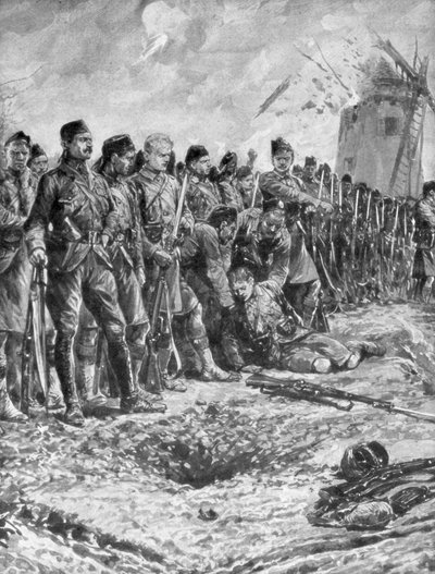 The London Scottish Territorial Regiment Reforming Their Line Under Fire, 31 October 1914 by Unbekannt